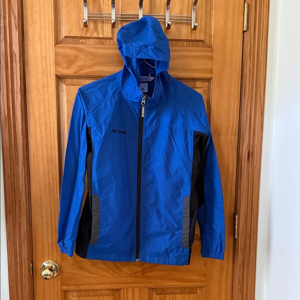Columbia Kids Blue and Gray Raincoat